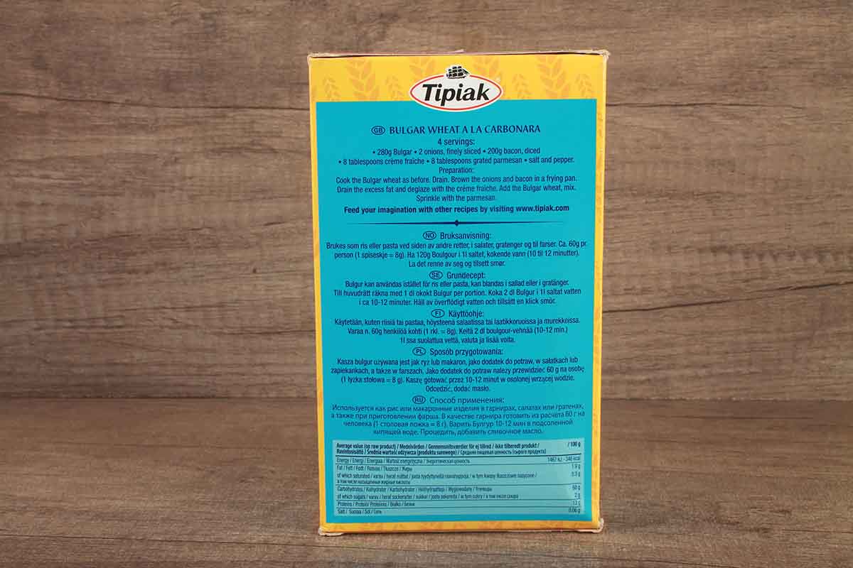 Tipiak Bulgar Wheat 500 Gm