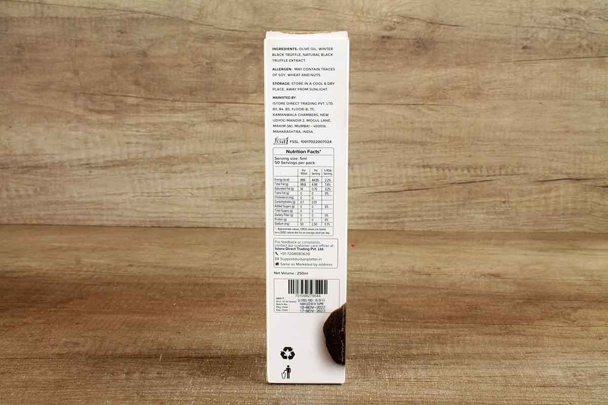 Urban Platter Black Truffle Premium Olive Oil Infused With Winter Black Truffle  250 Ml