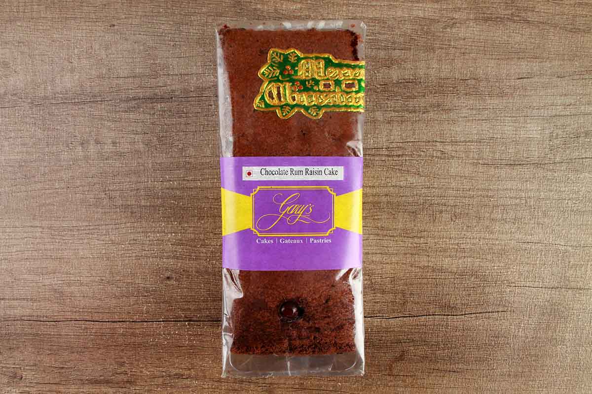 Garys Chocolate Rum Raisin Cake 250 Gm