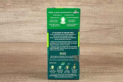 Organic India Tulsi Lemon & Ginger Green Tea 25 Bag