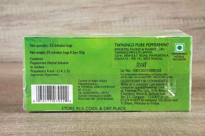 Twinings Of London Pure Peppermint Infusion Tea 25 Bag