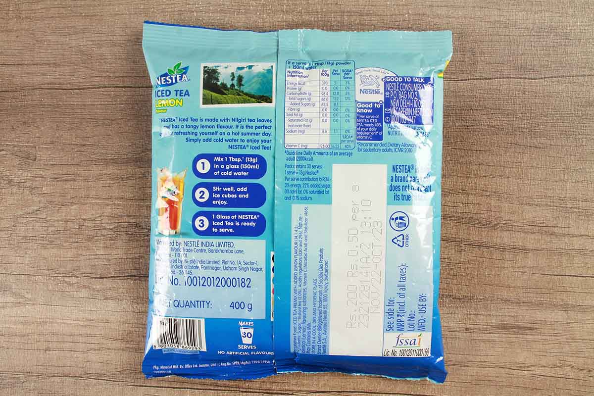 Nestle Nestea Lemon Flavour Iced Tea 400 Gm