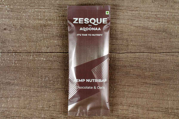 zesque chocolate & oats hemp nutribar 40 gm