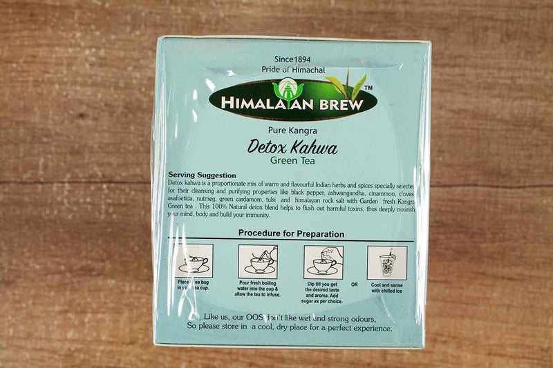 himalayan brew pure kangra detox kahwa green tea 25 pc 150 gm