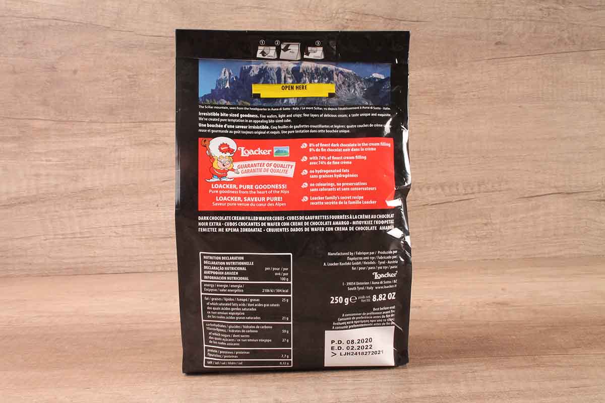 Loacker Dark Chocolate 250 Gm