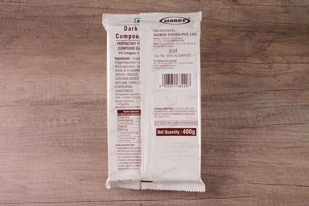 Morde Dark Compound Chocolate 400 Gm