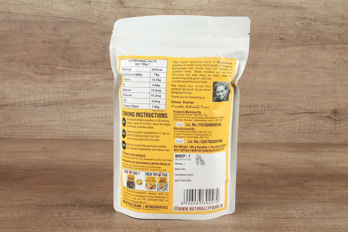 Naturally Yours Buckwheat Noodles 180 Gm