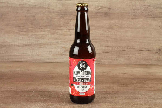 Toyo Kombucha Zero Sugar Sparkling Strawberry Tea 330 Ml