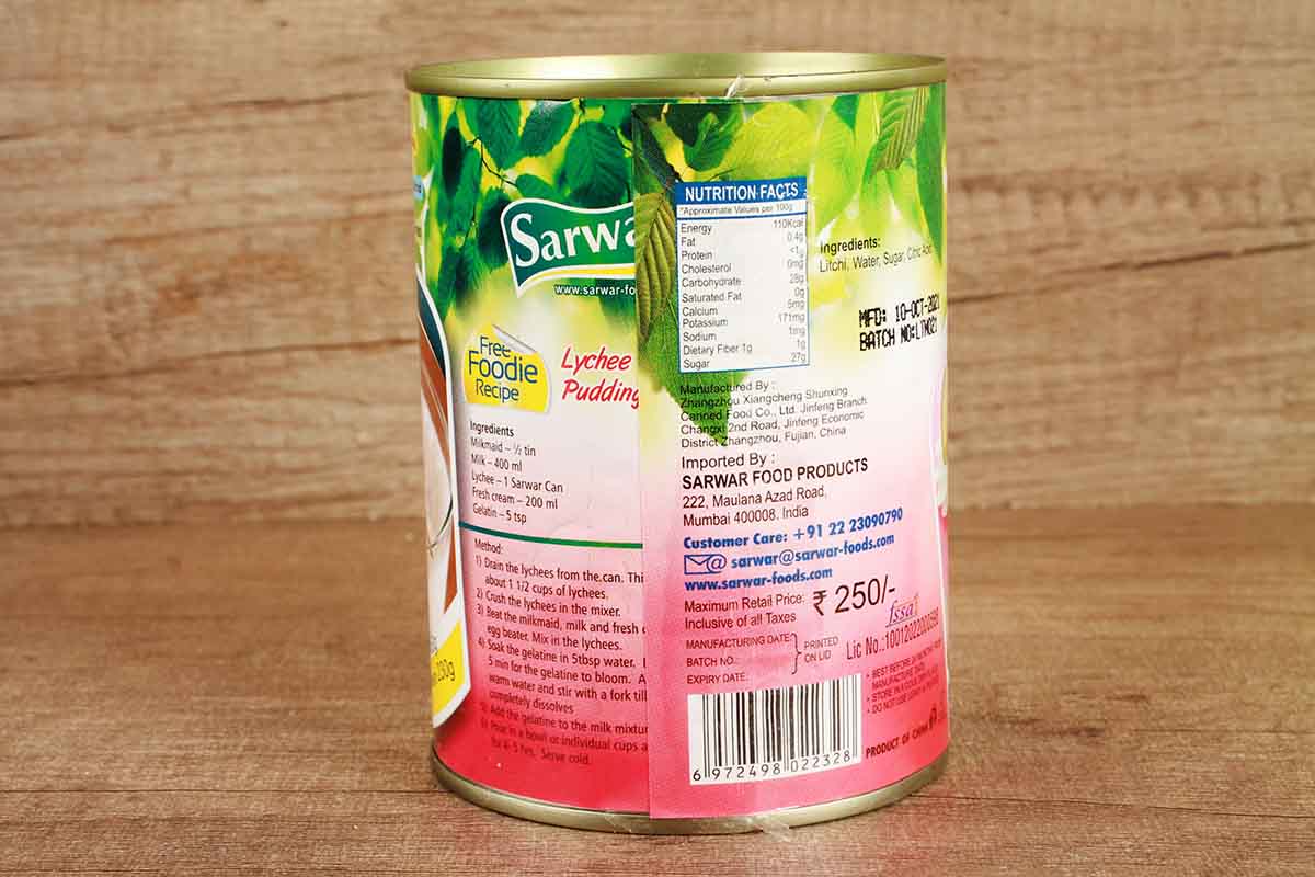 Sarwar Litchi In Syrup 450 Gm