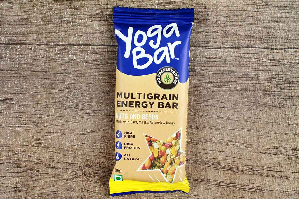 Yoga Bar Multigrain Energy Bar - Nuts & Seeds, Healthy Snack, High In  Protein & Fibre, 38 g