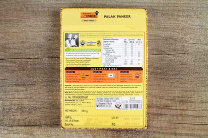Kitchens Of India Palak Paneer Heat & Eat 285 Gm