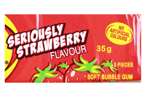 hubba bubba seriously strawberry flavour soft bubble gum 35