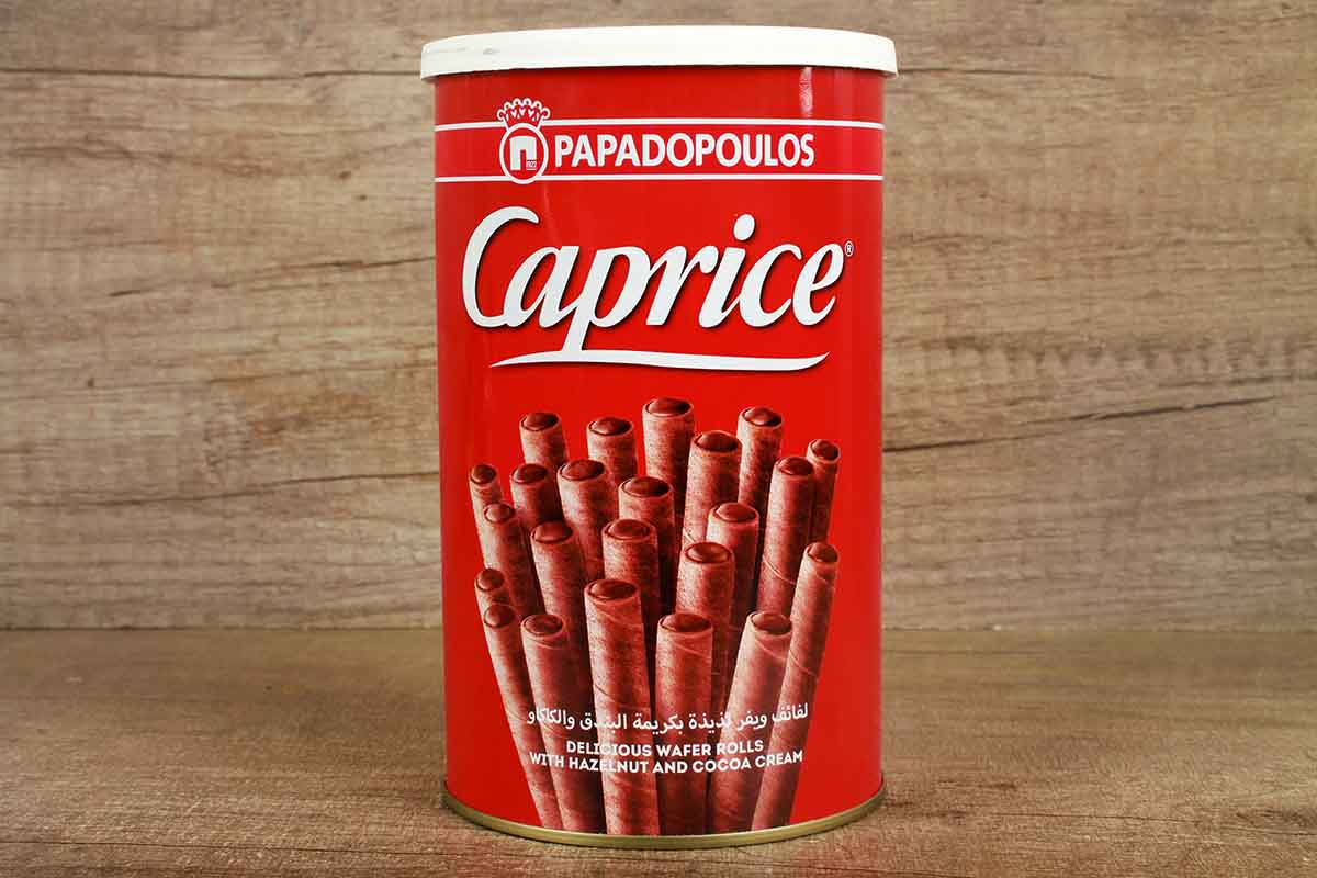 Papadopoulos Hazelnut And Cocoa Cream Wafer Roll 250 Gm