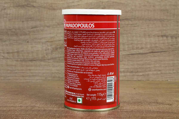 PAPADOPOULOS HAZELNUT AND COCOA CREAM WAFER ROLL 115