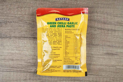 Aatash Green Chilli Garlic And Jeera Paste 100 Gm