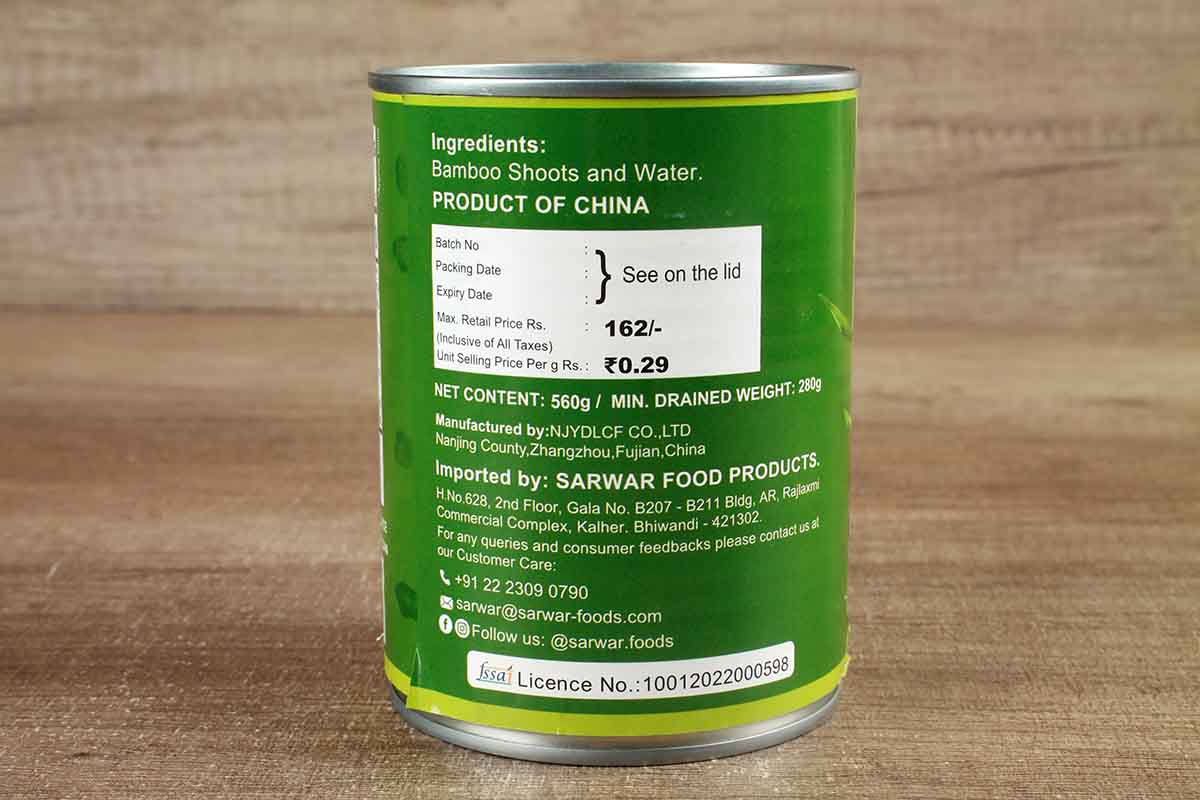 Sarwar Bamboo Shoots Halves Water 550 Gm