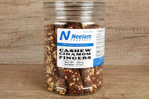 cashew cinamom finger cookies 220 gm