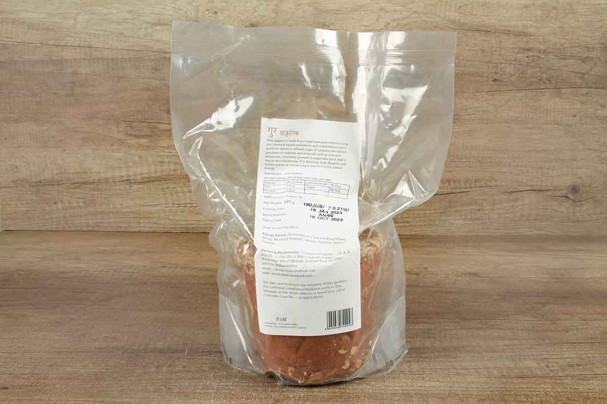Conscious Food Organic Jaggery Gur 1 Pc 925 Gm