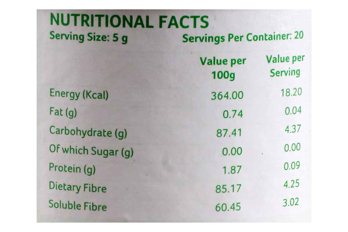 Organic India Whole Husk Psyllium 100 Gm