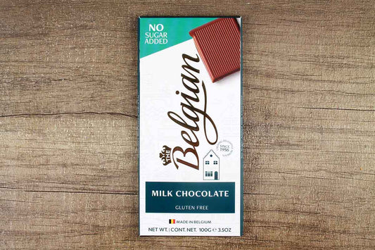 Belgian Gluten Free Milk Chocolate No Added Sugar 100 Gm