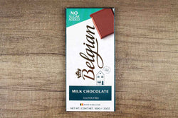 belgian gluten free milk chocolate no added sugar 100