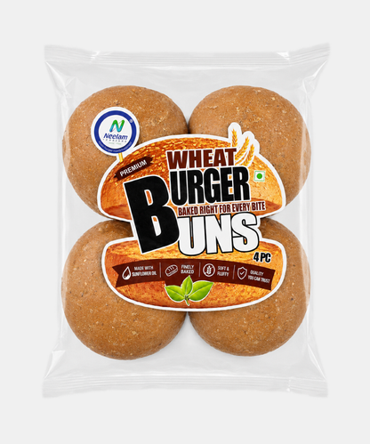 Wheat Burger Bun 4 Pieces