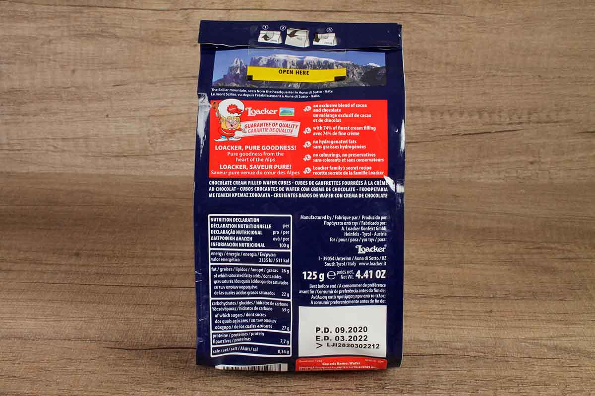 Loacker Chocolate 125 Gm