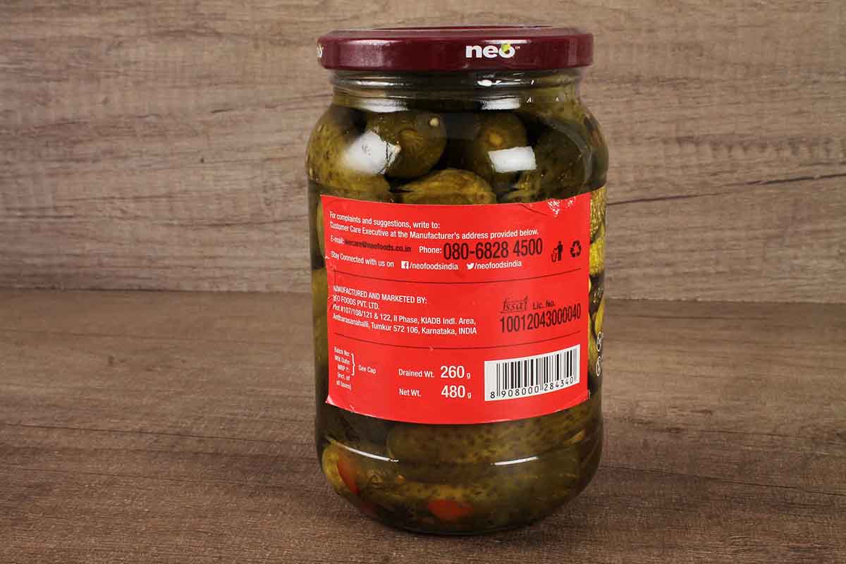 Neo Foods Whole Gherkins 480 Gm
