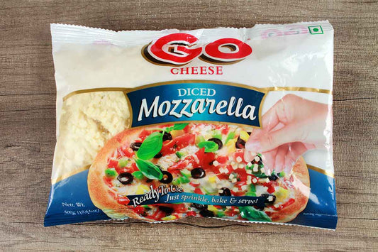 Go Cheese Mozzarella Diced 500 Gm