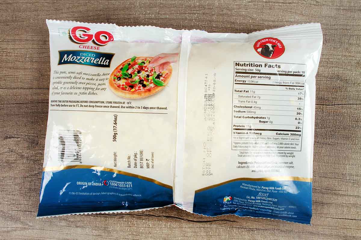 Go Cheese Mozzarella Diced 500 Gm