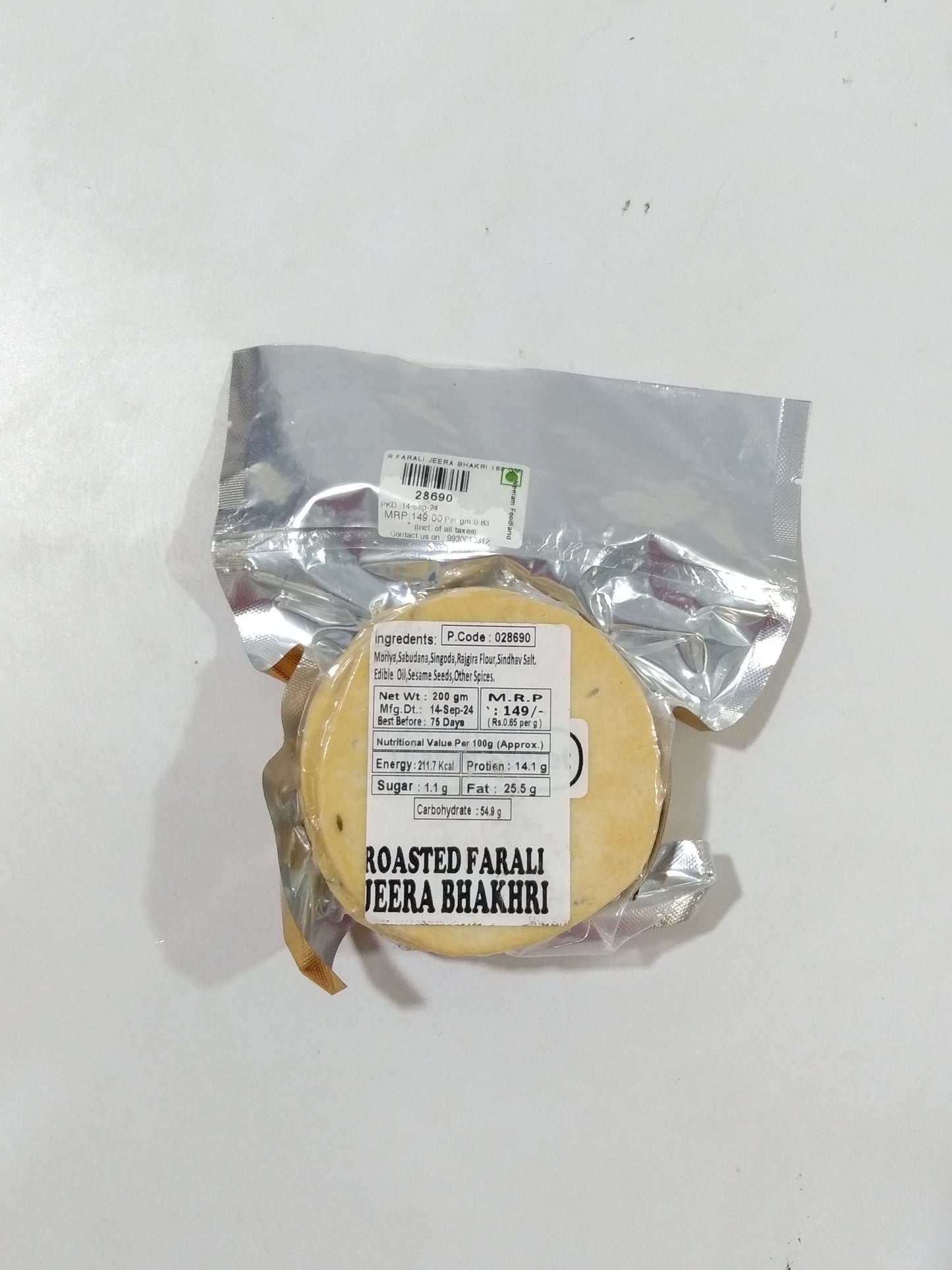Roasted Farali Jeera Bhakri 180 Gm