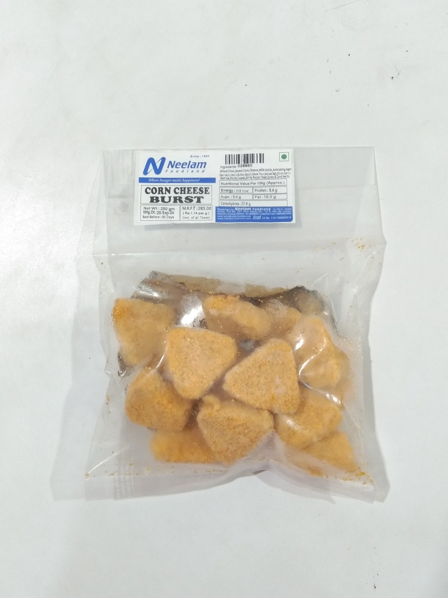 Corn Cheese Burst 250 Gm