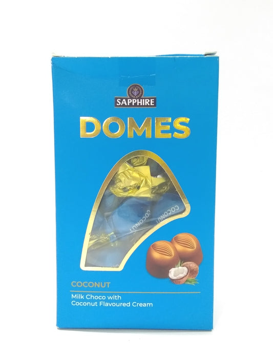 Sapphire Domes Coconut Choco With Coconut Flavoured Cream Chocolate 455 Gm