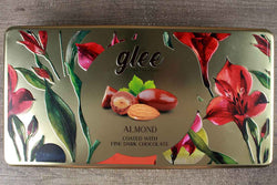 glee almond coated with fine dark chocolate 325