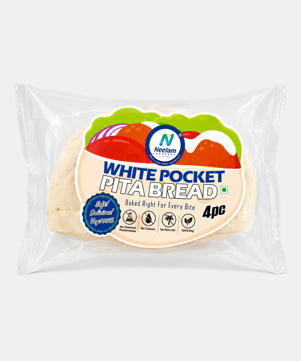 White Pita Bread 4 Pc 100 Gm