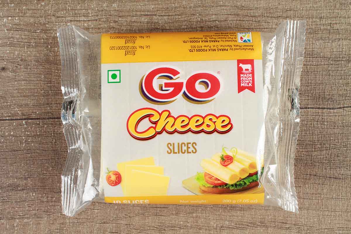 Go Plain Cheese Slice 200 Gm 10 Slices