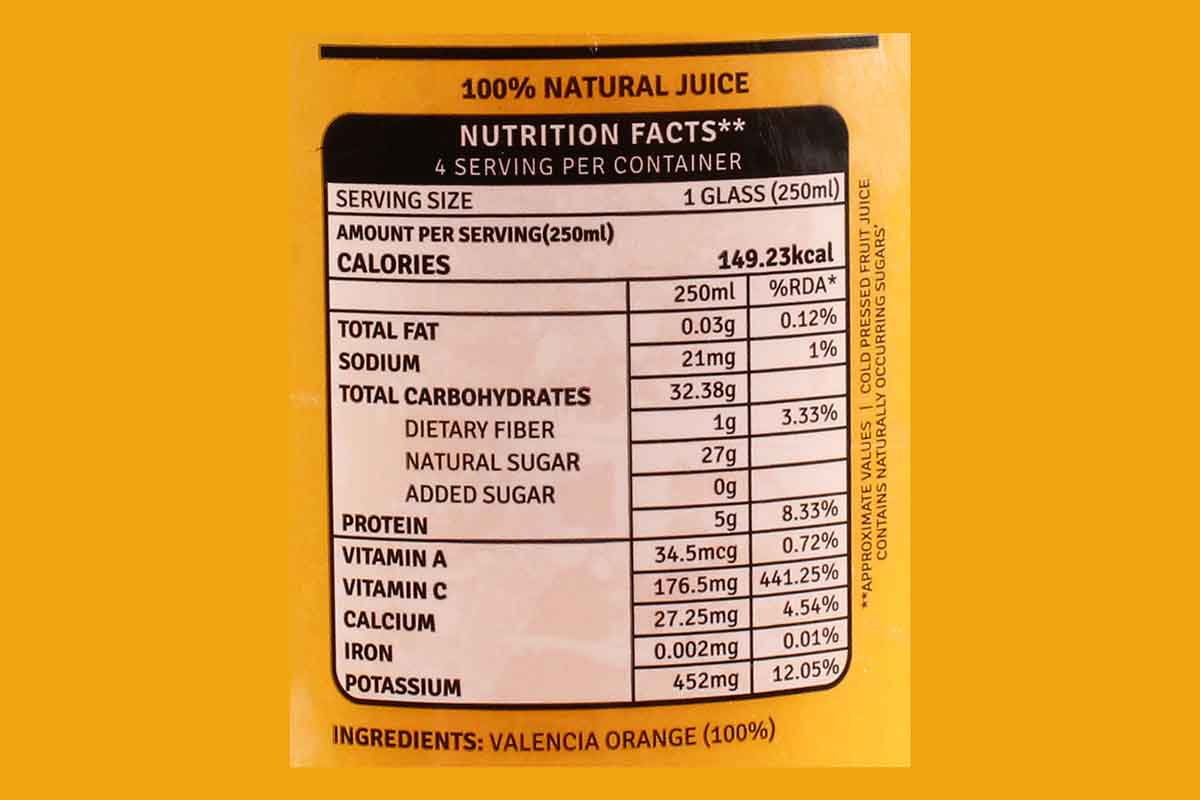 Raw Pressery Valencia Orange Juice 1 Ltr