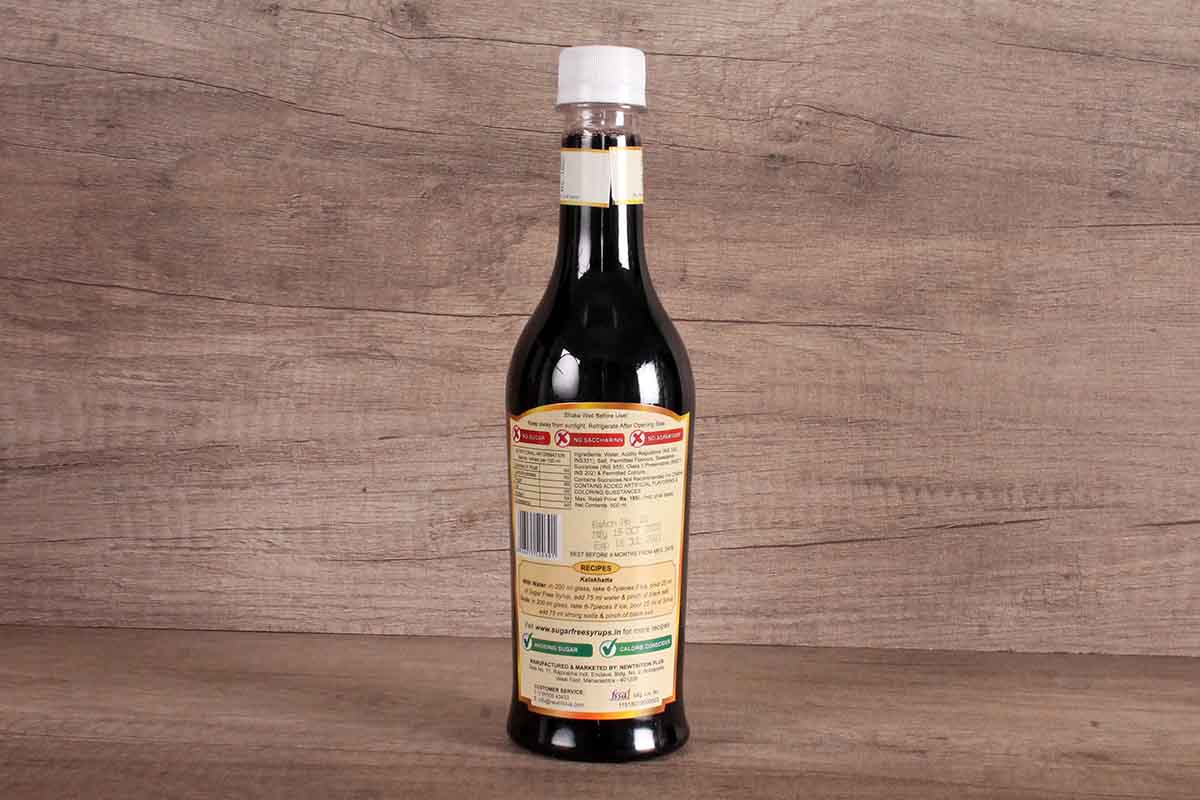 Newtrition Plus Sugar Free Kala Khatta Syrup 500 Ml