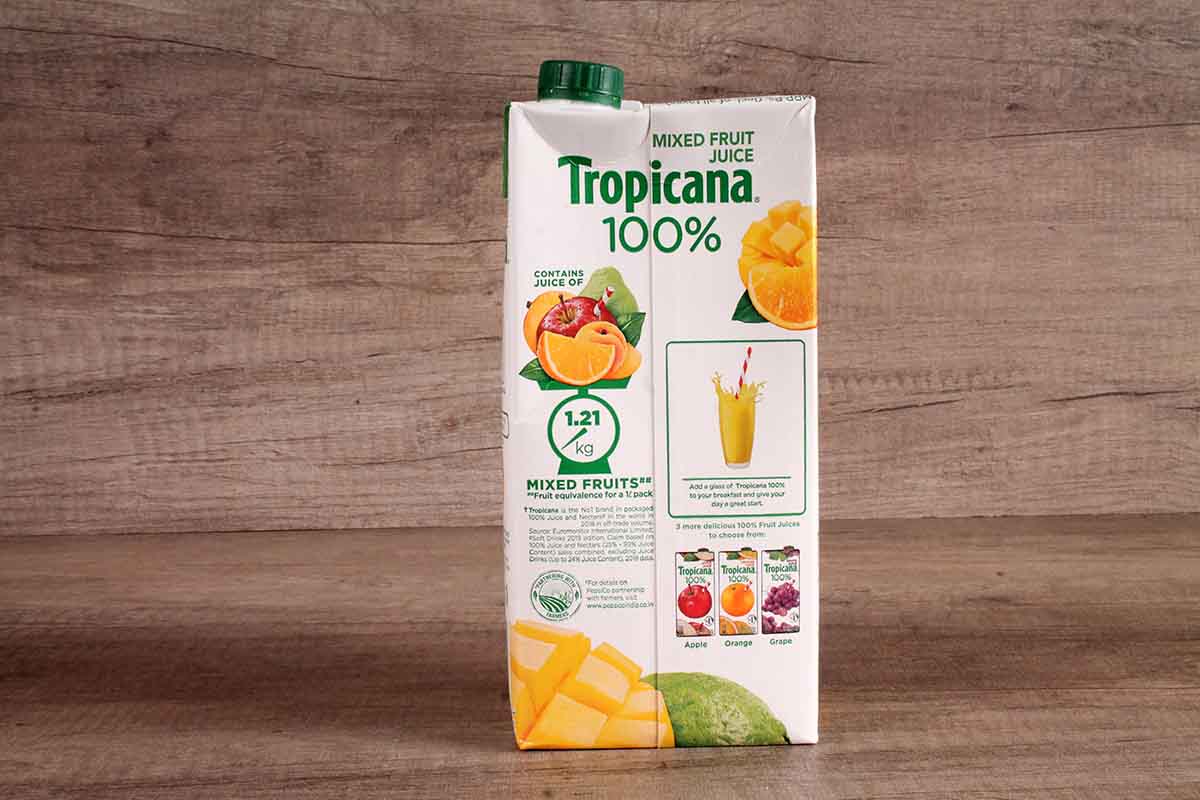Tropicana 100% Mixed Fruit Juice No Added Sugar 1 Ltr
