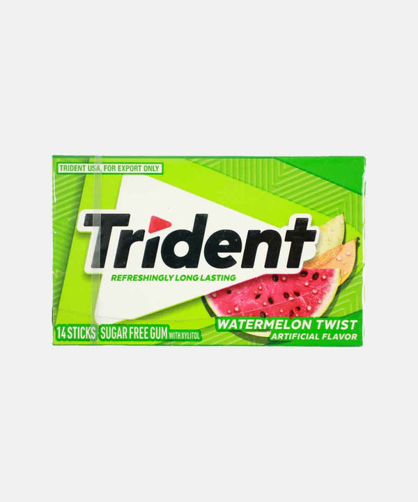 TRIDENT CHEWING GUM WATER MELON 14 STICKS