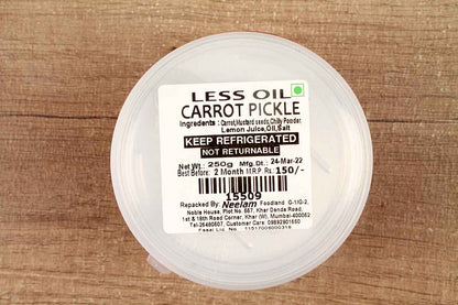 Less Oil Carrot Pickle 200 Gm