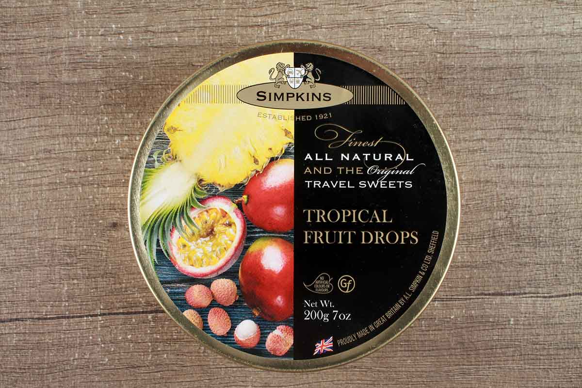 Simpkins Tropical Fruit Drops 200 Gm