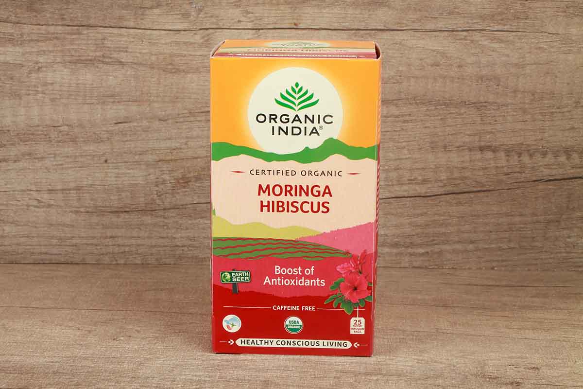 Organic India Moringa Hibiscus Tea 25 Bag 50 Gm