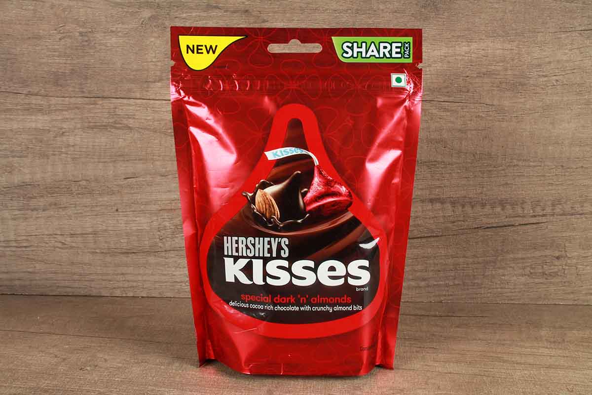 Hersheys Kisses Special Dark N Almonds Chocolate 100.8 Gm