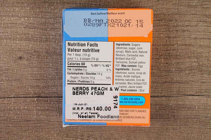 Nerds Peach & Wildberry Crunchy Candy 47 Gm