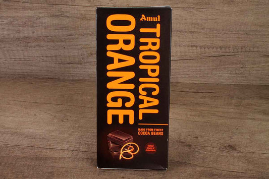 Amul Tropical Orange Finest Cocoa Beans Chocolate 150 Gm