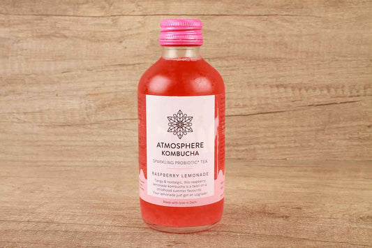 Atmosphere Sparkling Probiotic Raspberry Lemonade Kombucha Tea 210 Ml