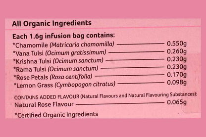 Organic India Tulsi Sweet Rose Tea 25 Bag 40 Gm