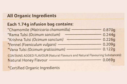 Organic India Tulsi Honey Chamomlie Tea 25 Bag