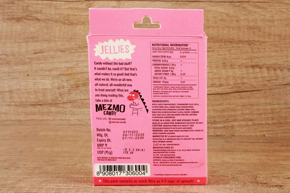 Mezmo Very Strawberry Jellies 48 Gm